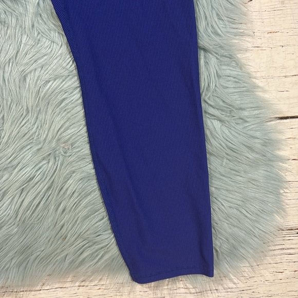 IVL Collective Royal Blue Ribbed High Rise Leggings - Picture 7 of 9
